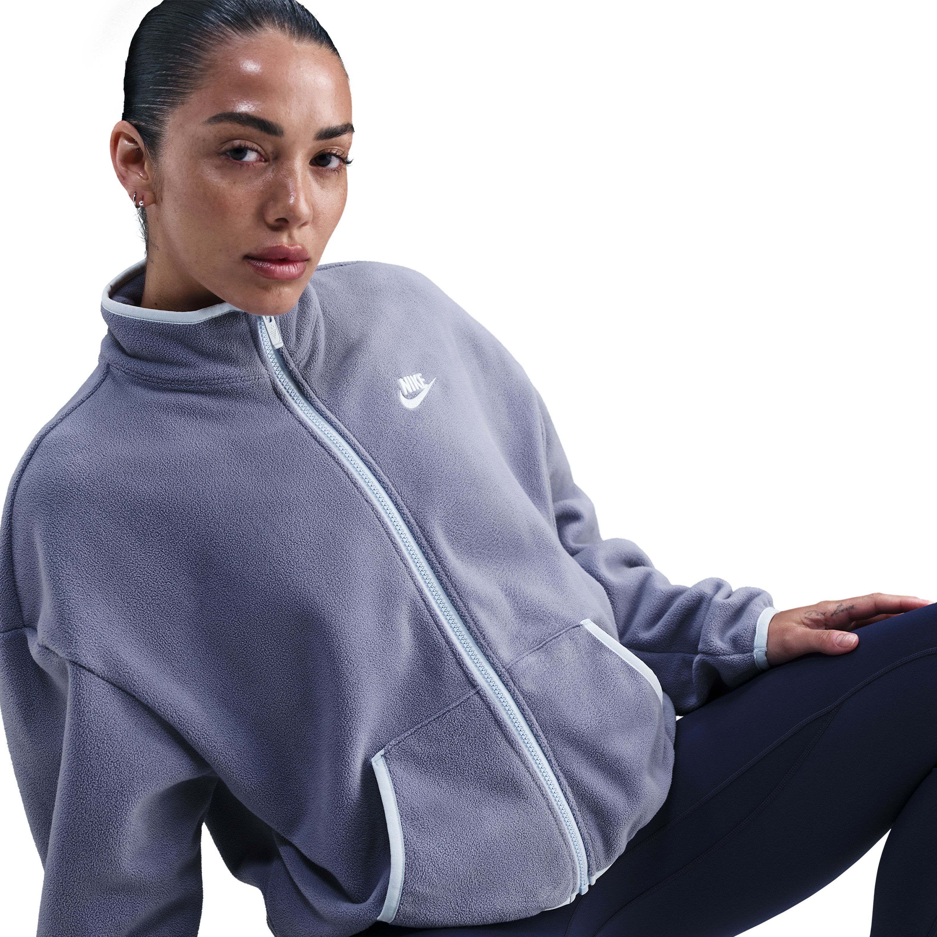 Nike W Nsw Club Flc Lse Czy Trk Jkt Camiseta Manga Corta azul de mujer lifestyle