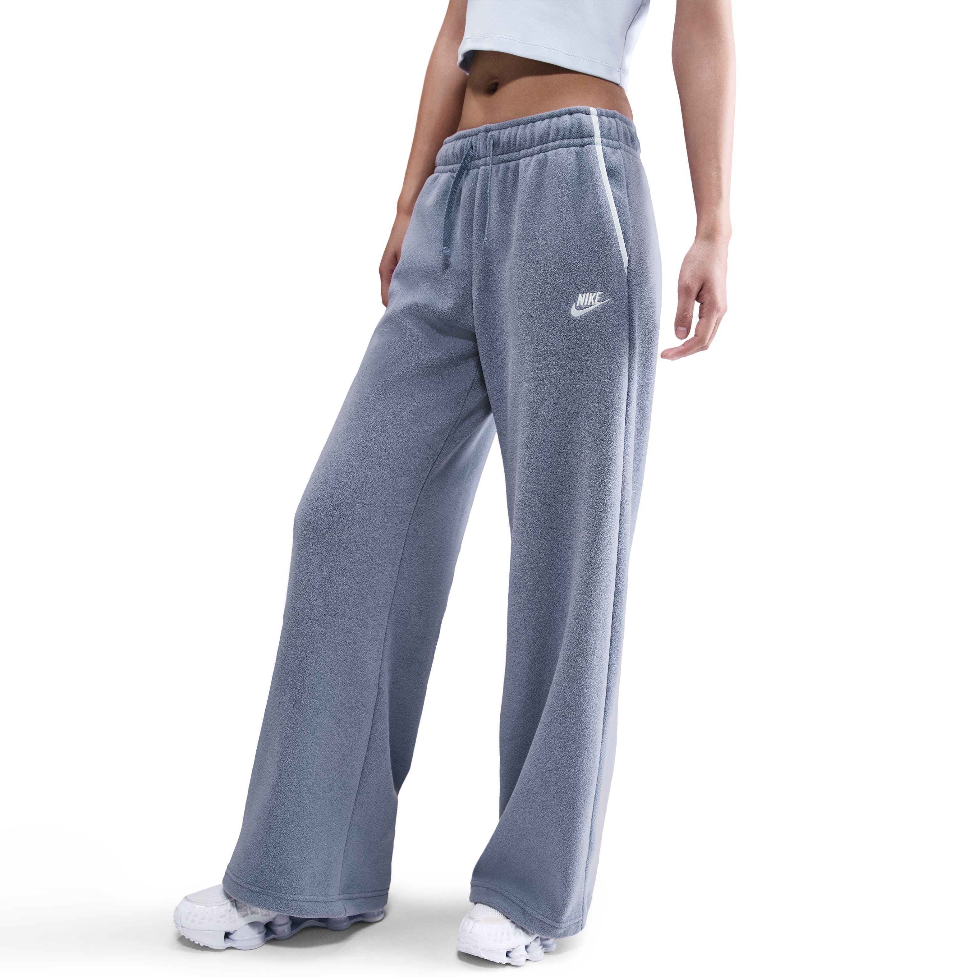Nike W Nsw Club Flc Czy Mr Wide Pnt Pantalón azul de mujer lifestyle