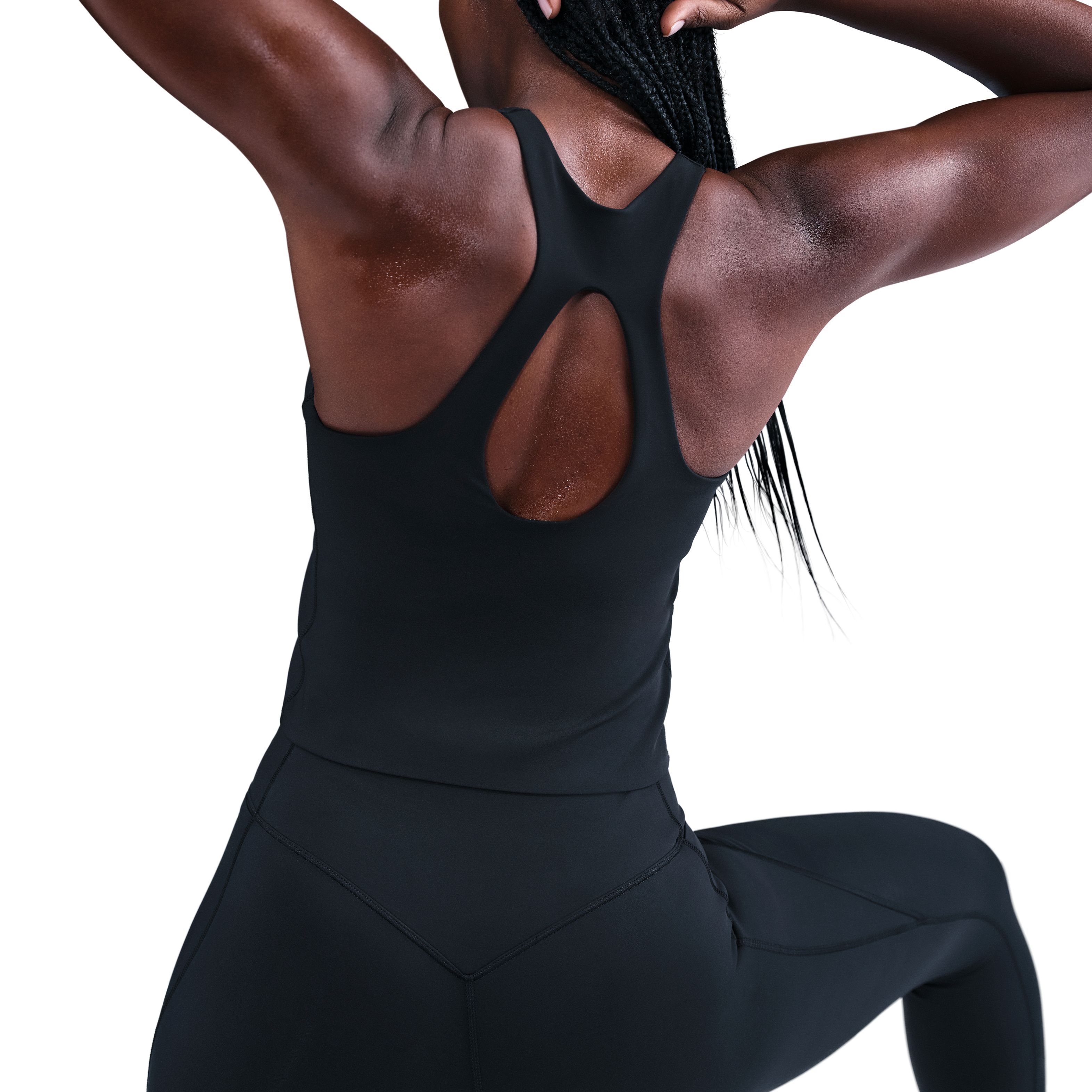 Nike Df Unvrsa Ms Bra Tank Camiseta Manga Sisa negro de mujer para entrenamiento