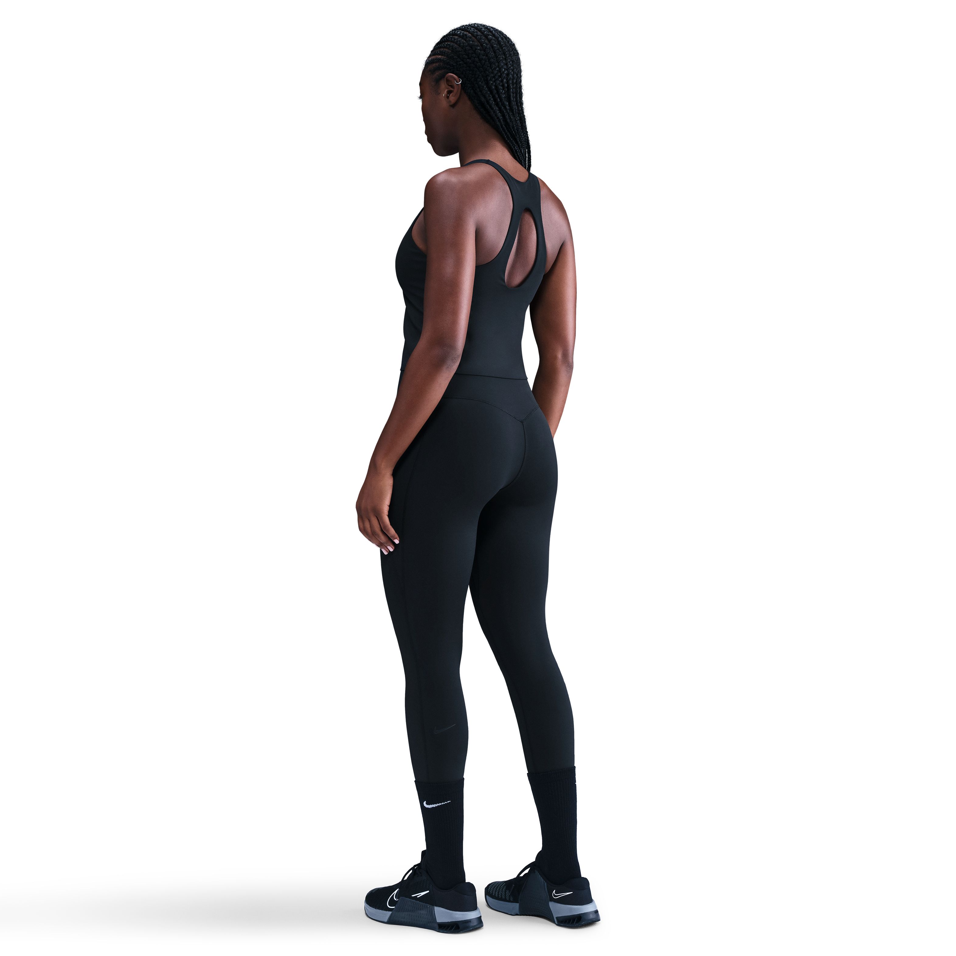 Nike Df Unvrsa Ms Bra Tank Camiseta Manga Sisa negro de mujer para entrenamiento