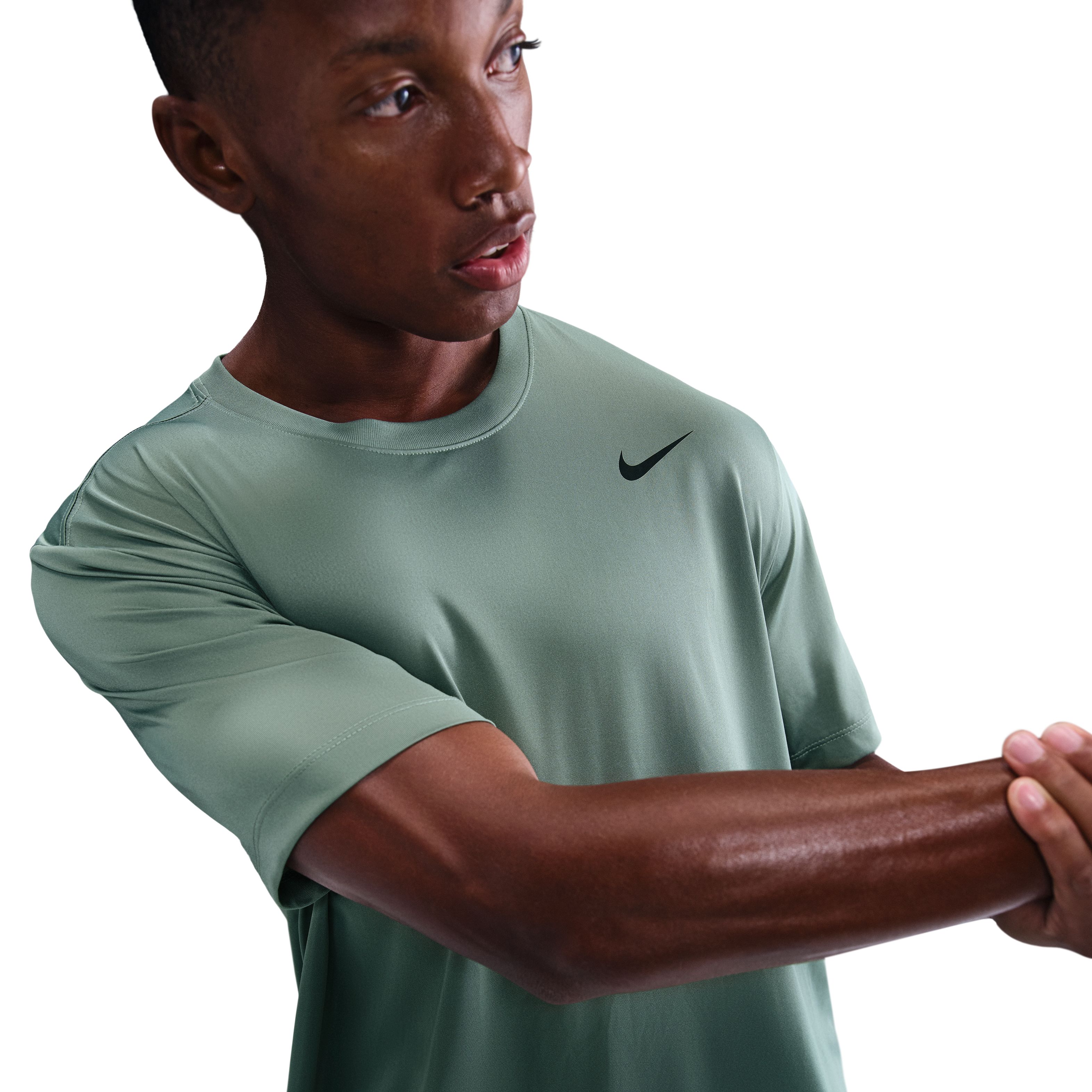 Nike Df Tee Rlgd Reset Camiseta Manga Corta verde de hombre para entrenamiento