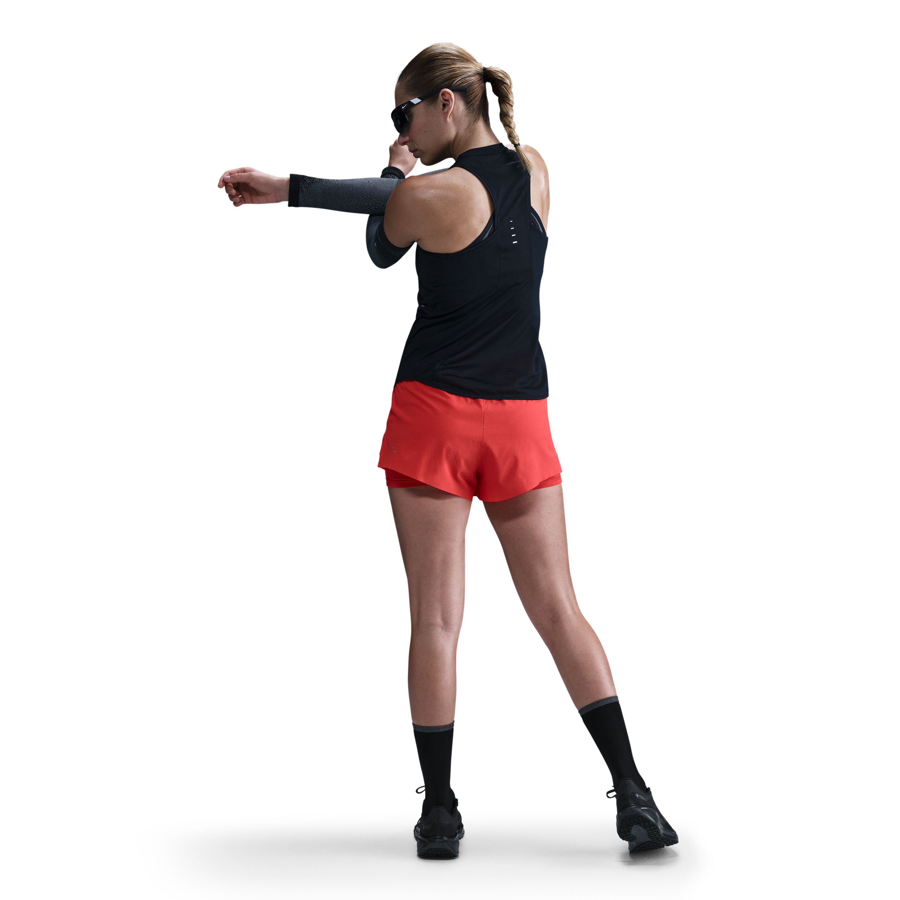 NikeSwift Df Tank Top Camiseta Manga Sisa negro de mujer para correr