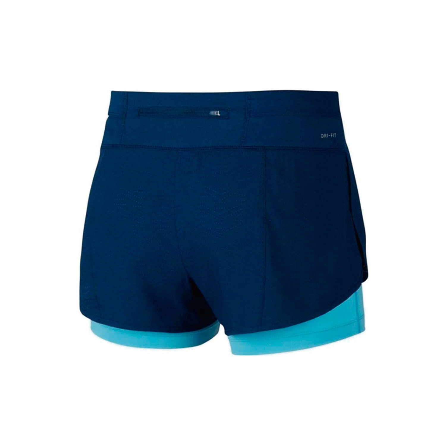 Nike W Nk Flx 2In1 Short Rival Pantaloneta azul de mujer para correr