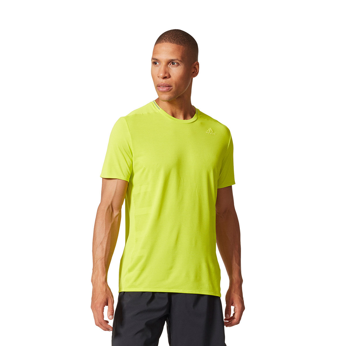 Adidas Sn Ss Tee M Camiseta Manga Corta verde de hombre para correr