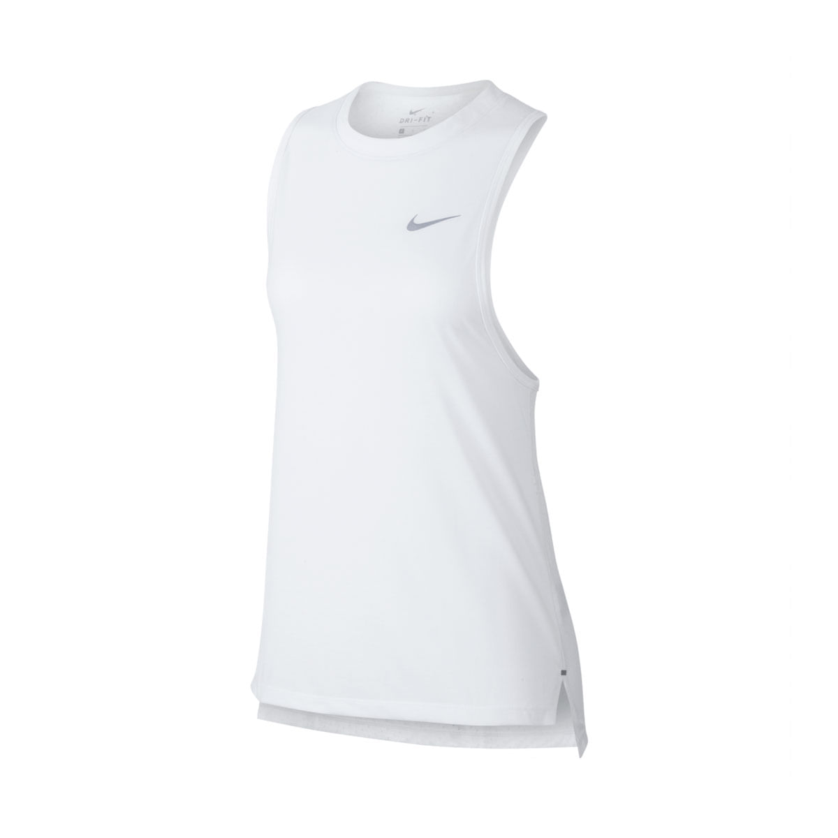 Nike W Nk Brthe Tailwind Tank Camiseta Manga Sisa blanco de mujer para correr