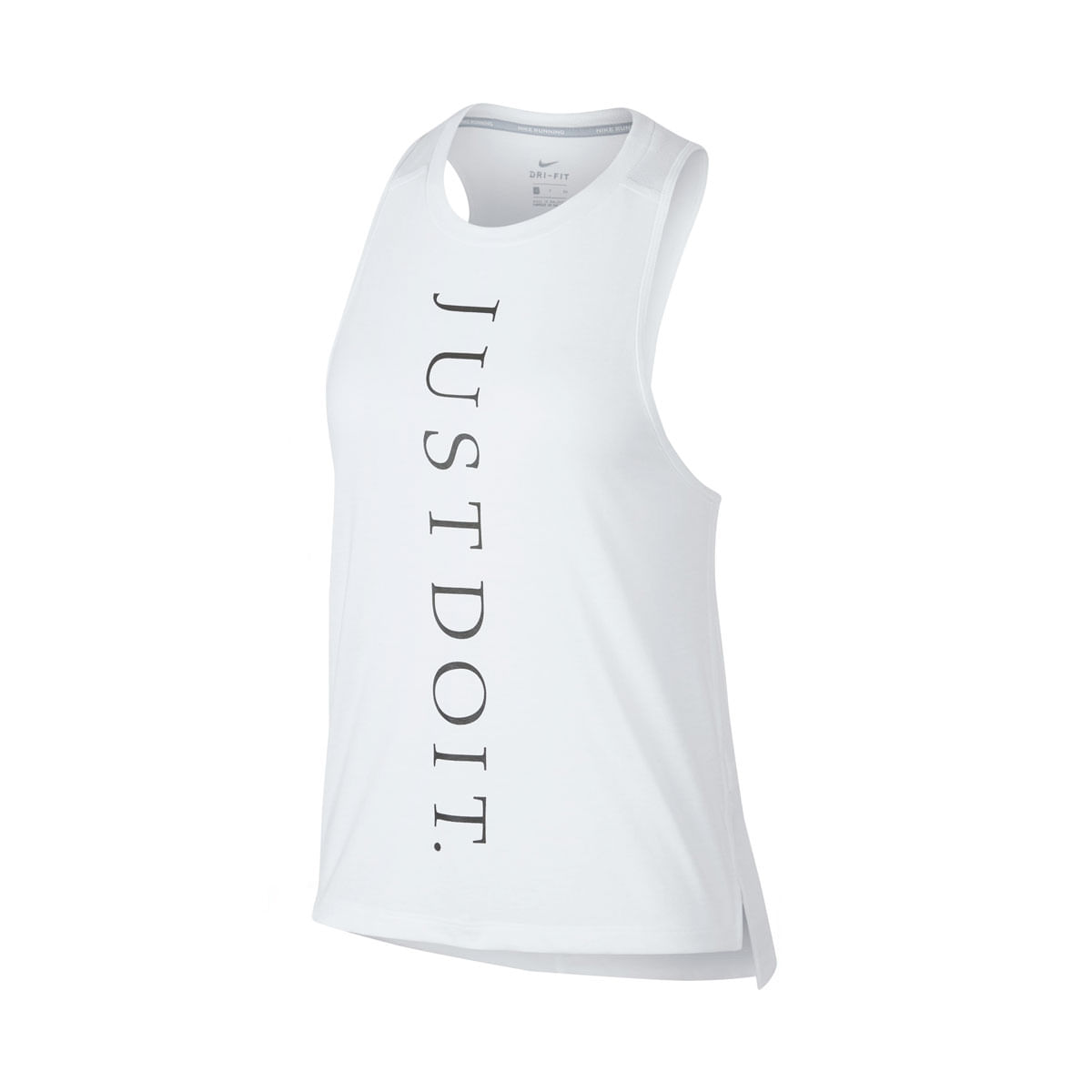 Nike W Nk Miler Tank Jdi Camiseta Manga Sisa blanco de mujer para correr
