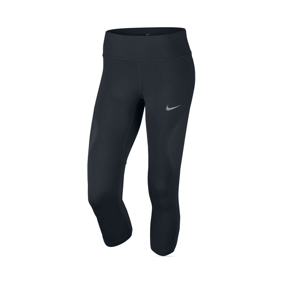 Nike W Nk Pwr Crop Racer Cool Licra negro de mujer para correr
