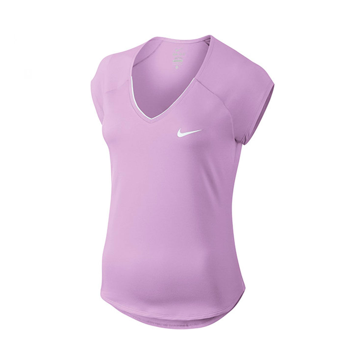 Nike W Nkct Top Pure Camiseta Manga Corta morado de mujer para tenis