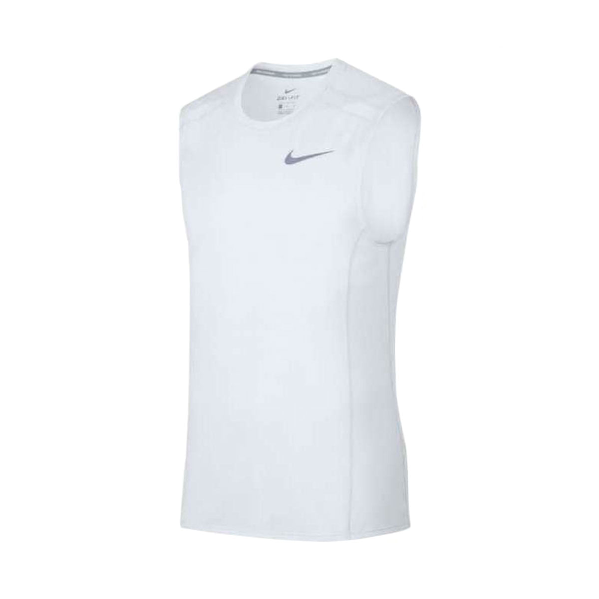 Nike M Nk Cool Miler Top Slv Camiseta Manga Sisa blanco de hombre para correr