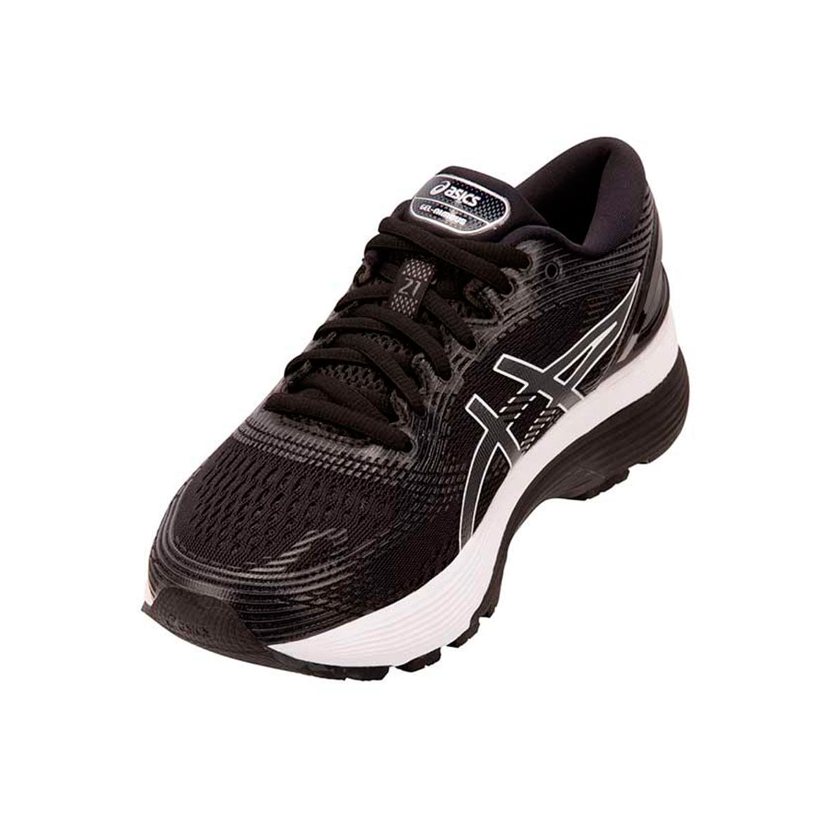 Asics Gel-Nimbus 21 Tenis negro de mujer para correr
