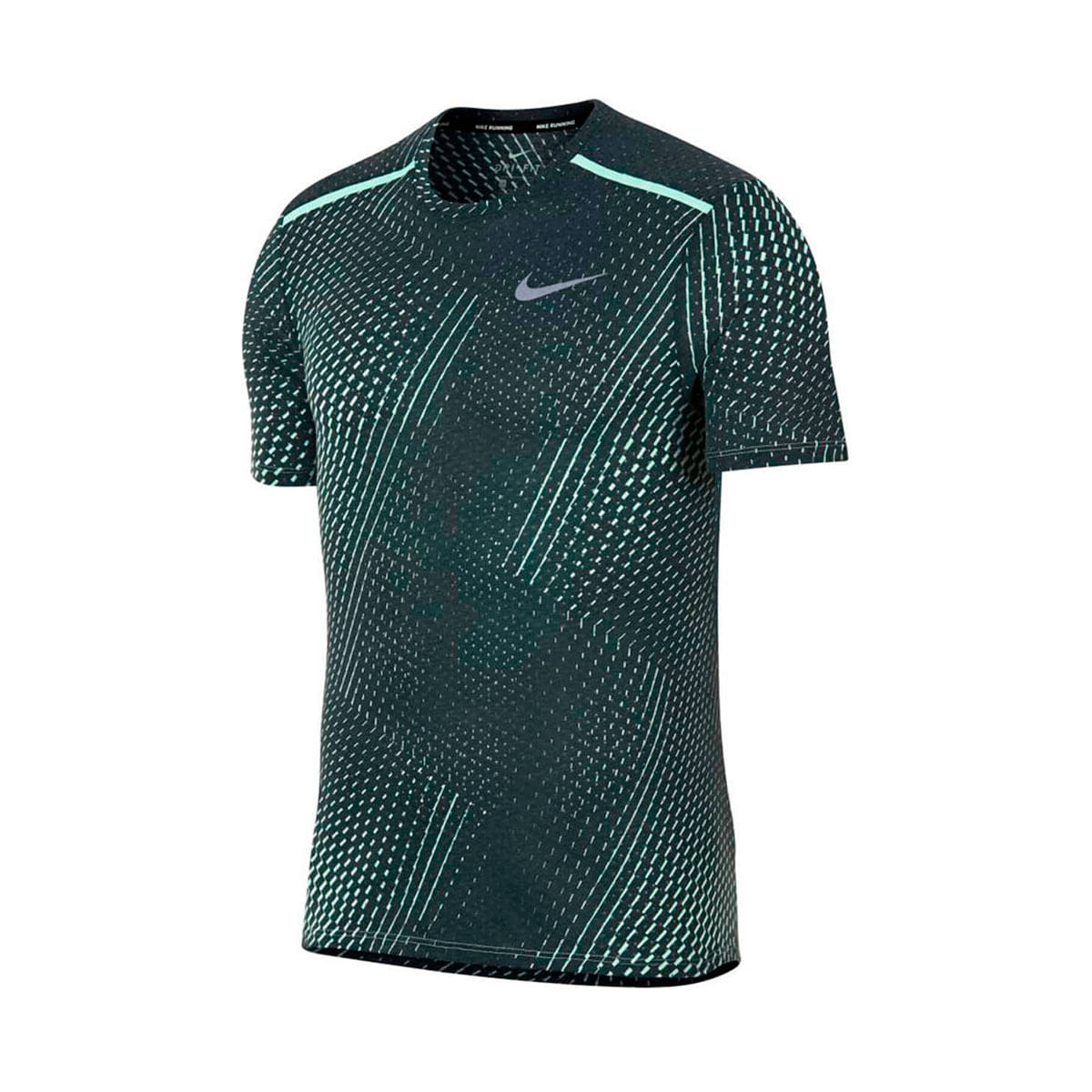 Nike M Nk Brthe Tailwind Top Ss Pr Camiseta Manga Corta verde de hombre para correr