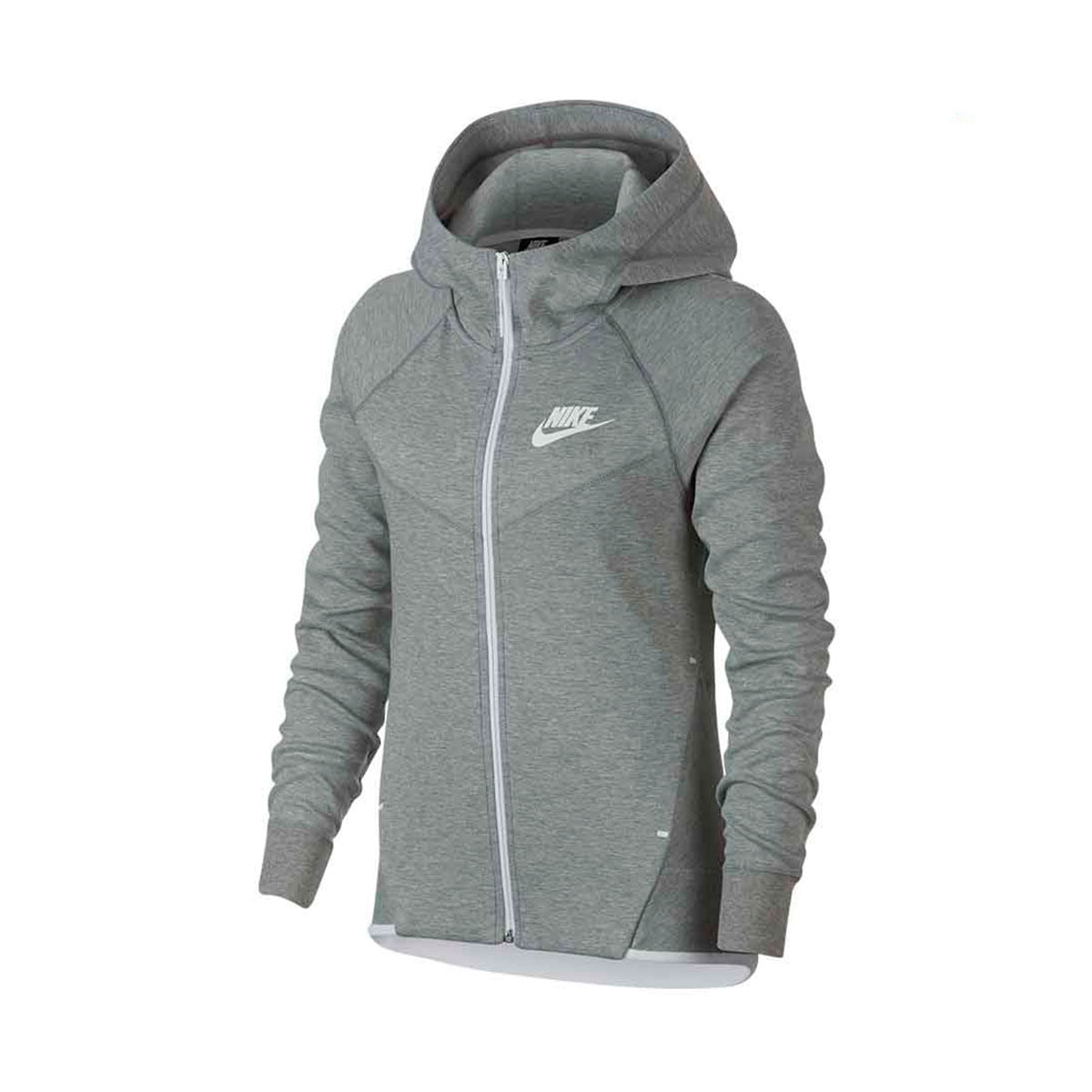 Nike W Nsw Tch Flc Wr Hoodie Fz Buzo gris de mujer lifestyle