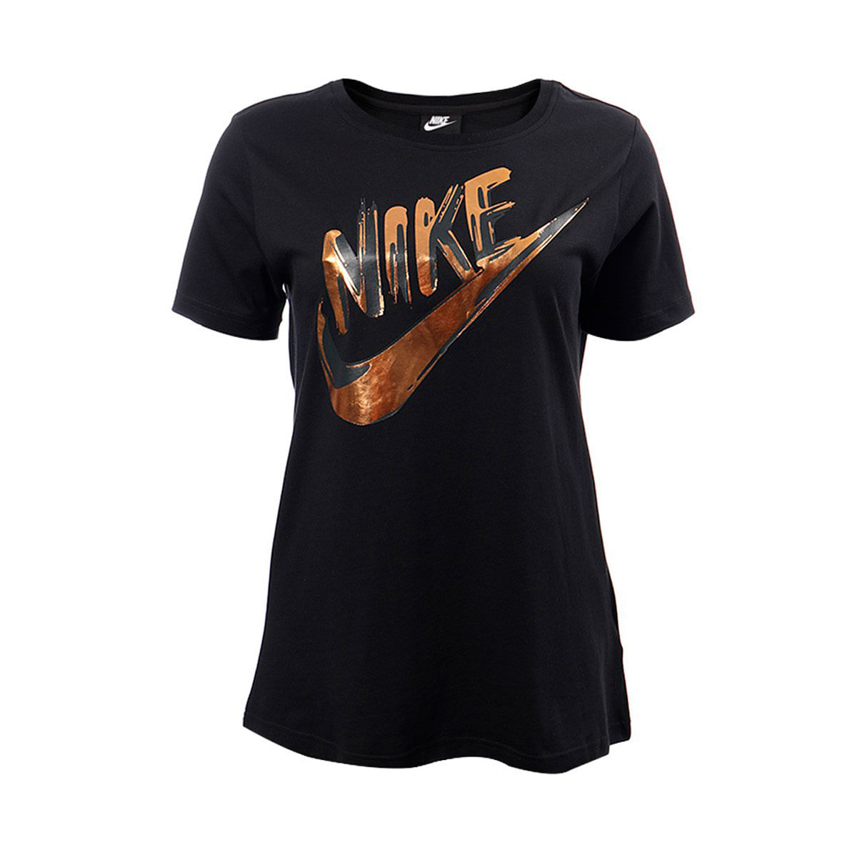 Nike W Nsw Top Ss Metallic Gx Camiseta Manga Corta negro de mujer lifestyle