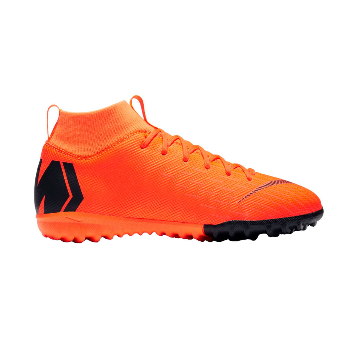 Nike Jr Superflyx 6 Academy Tf Guayos naranja de niño para futbol