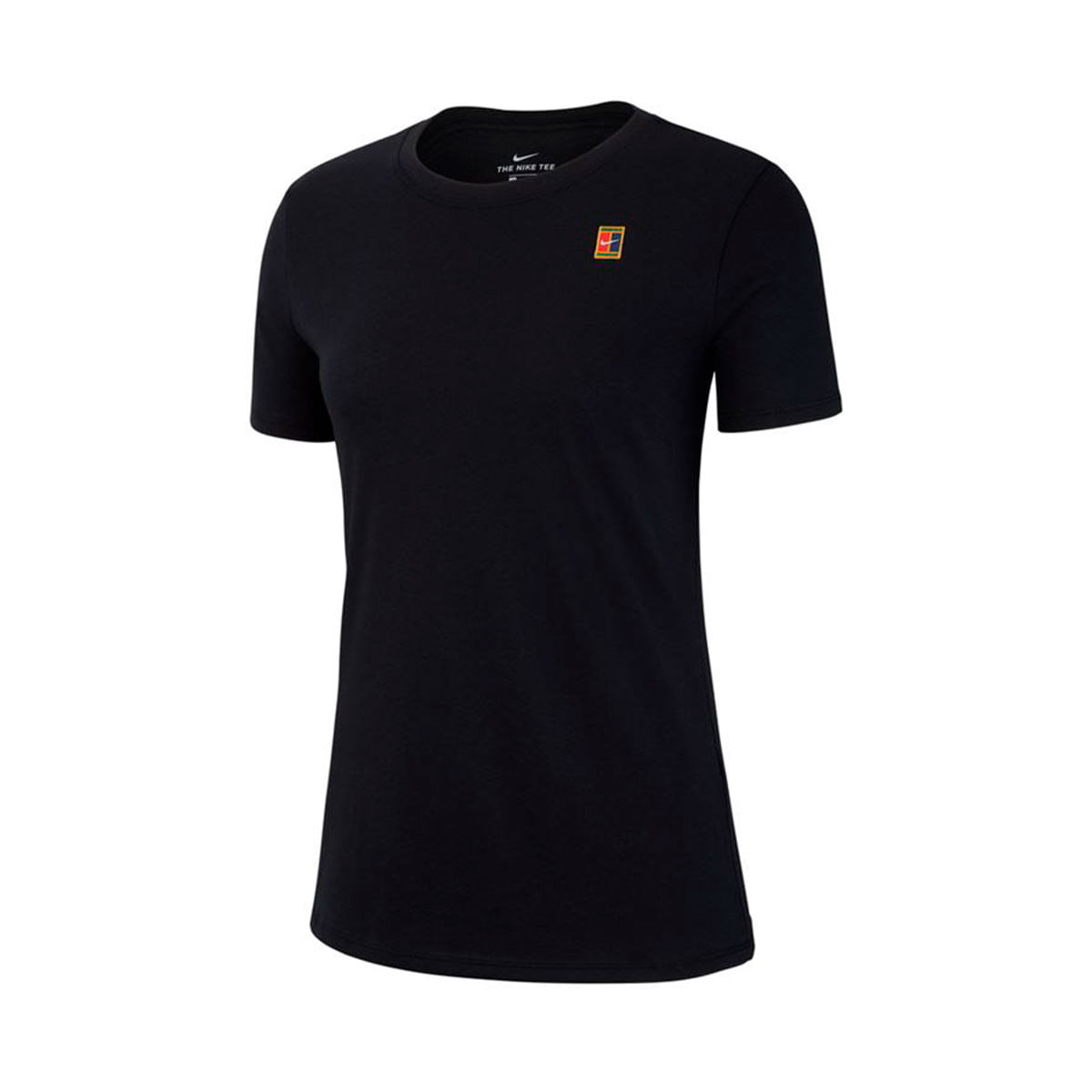 Nike W Nkct Tee Heritage Camiseta Manga Corta negro de mujer para tenis