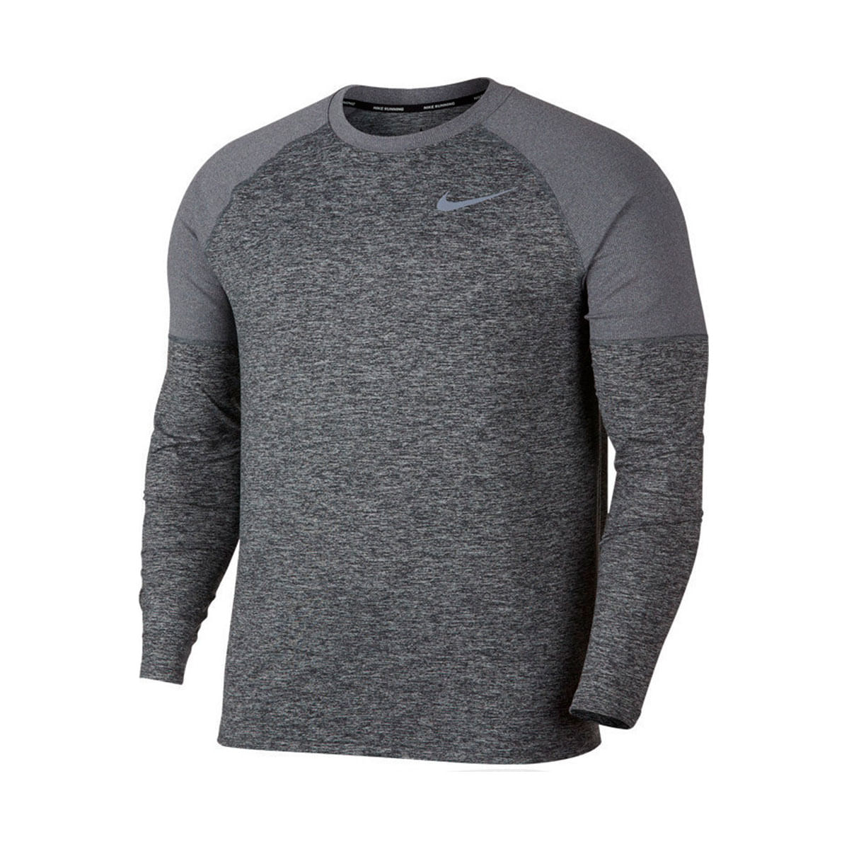 Nike M Nk Elmnt Crew Camiseta Manga Larga gris de hombre para correr