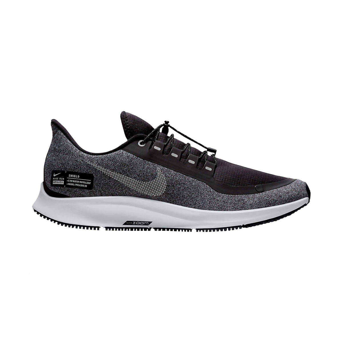 Nike Air Zm Pegasus 35 Run Shield Tenis gris de hombre para correr