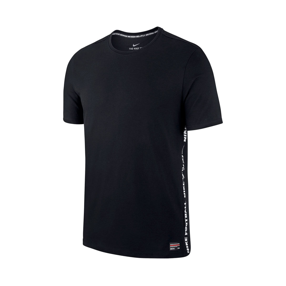 Nike M Nk Fc Dry Tee Side Stripe Camiseta Manga Corta negro de hombre para futbol