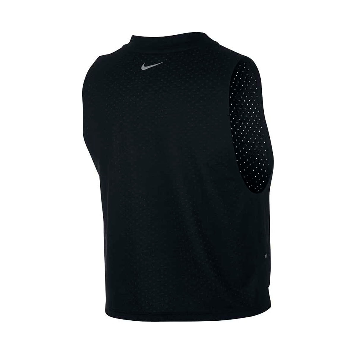 Nike W Nk Brthe Tailwind Tank Cool Camiseta Manga Corta negro de mujer para correr