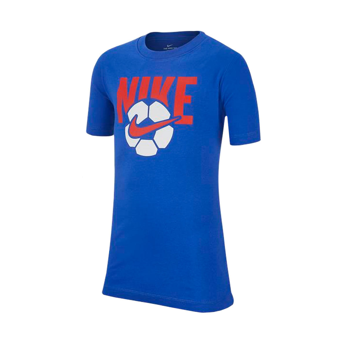 Nike B Nsw Tee Soccer Ball Camiseta Manga Corta azul de niño lifestyle