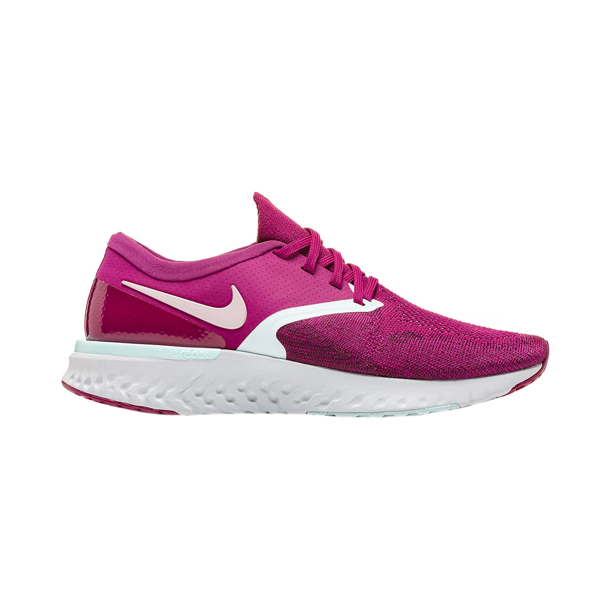 Nike W Nike Odyssey React 2 Flyknit Tenis rosado de mujer para correr