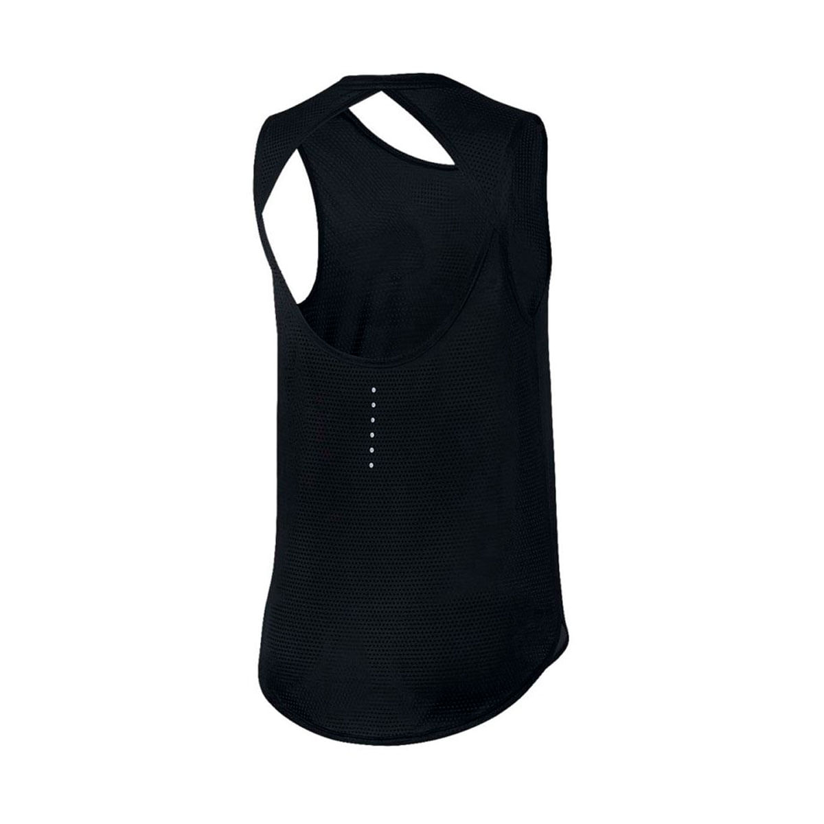 Nike W Nk Brthe Tank Camiseta Manga Corta negro de mujer para correr