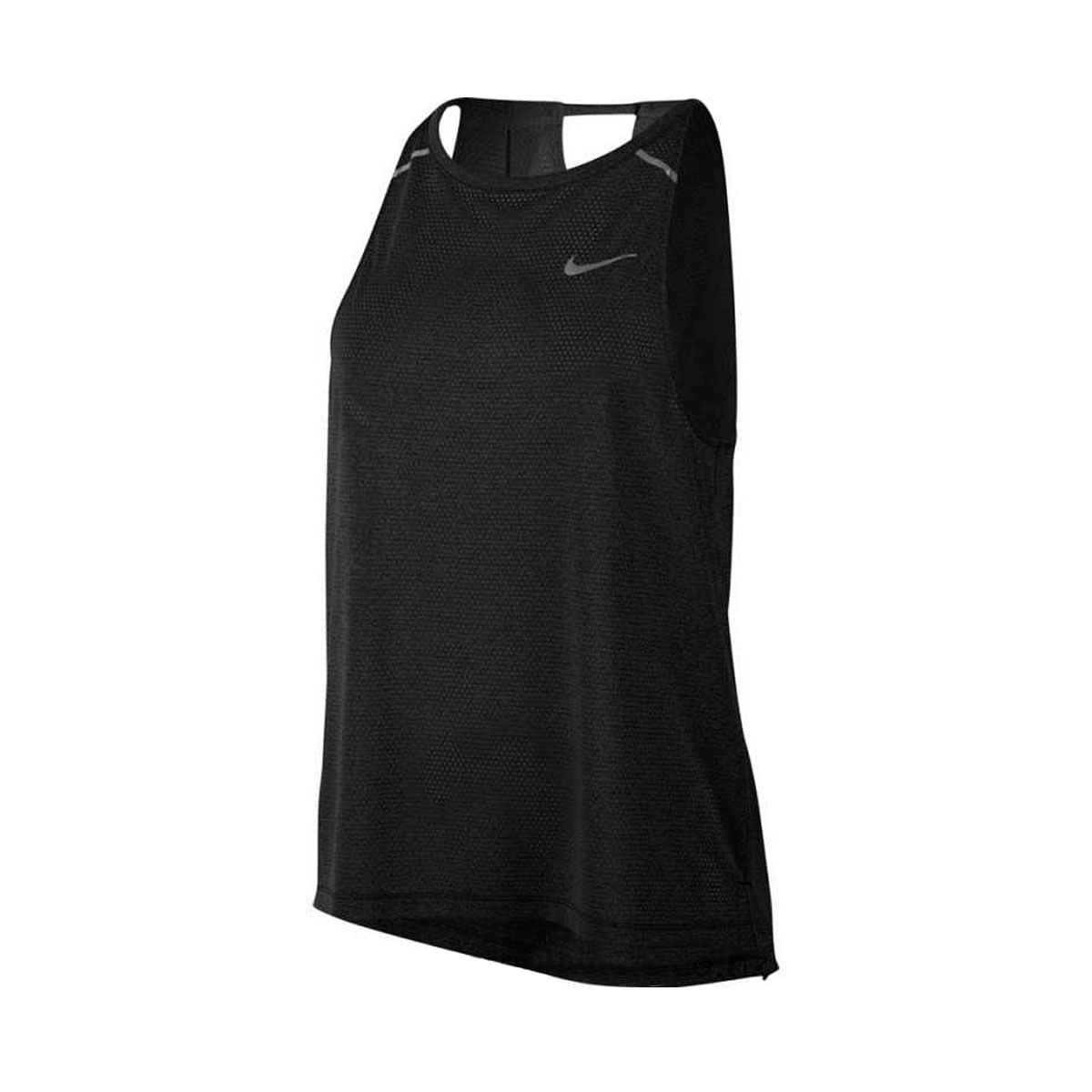 Nike W Nk Brthe Tank Camiseta Manga Sisa negro de mujer para correr