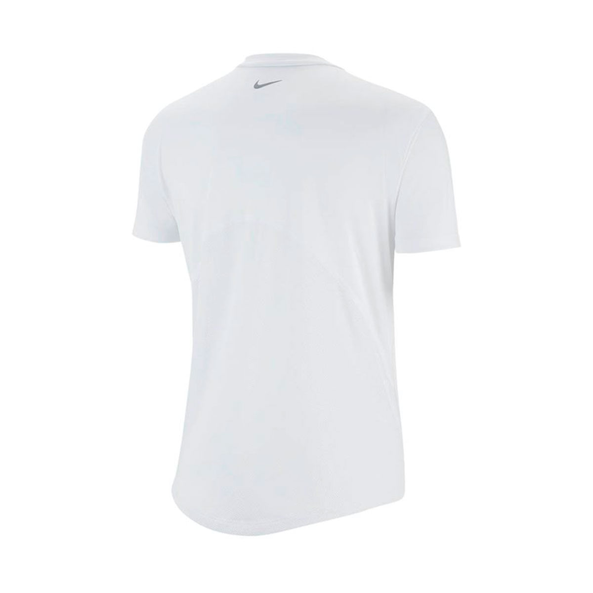 Nike W Nk Miler Top Ss Camiseta Manga Corta blanco de mujer para correr