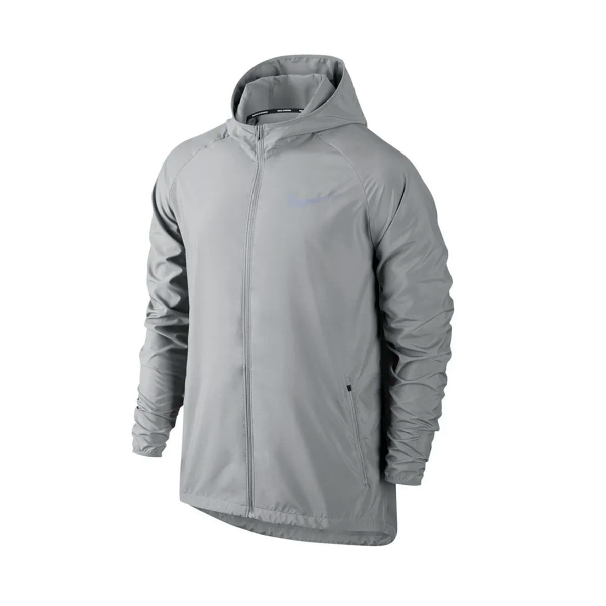 Nike M Nk Essntl Jkt Hd Chaqueta gris de hombre para correr