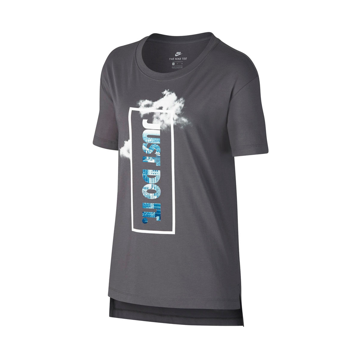 Nike W Nsw Tee Drop Tail Jdi Camiseta Manga Corta gris de mujer lifestyle