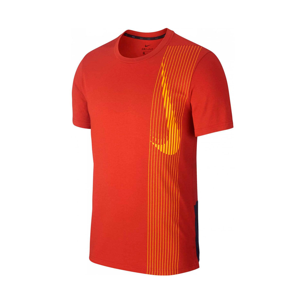 Nike M Nk Dry Top Ss Lv Camiseta Manga Corta rojo de hombre para entrenamiento