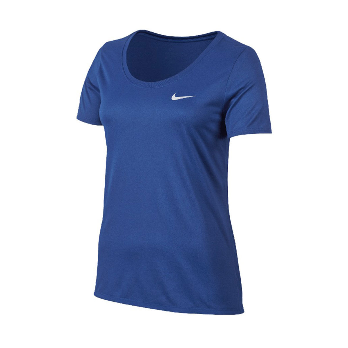 Nike W Nk Dry Tee Leg Scoop Camiseta Manga Corta azul de mujer para entrenamiento