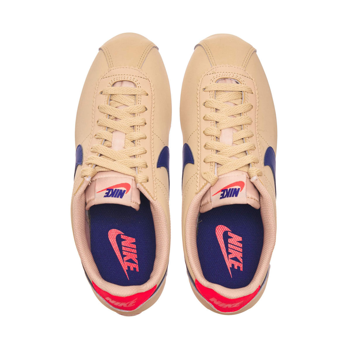Nike Wmns Classic Cortez Leather Tenis beige de mujer lifestyle