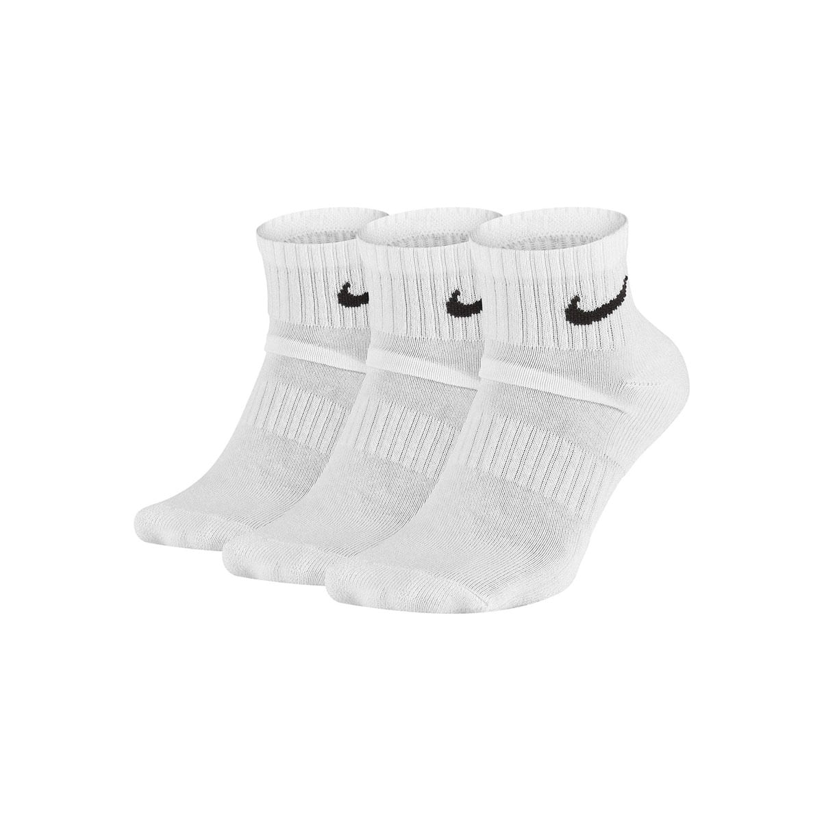Nike U Nk Everyday Cush Ankle 3Pr Medias blanco de hombre para entrenamiento
