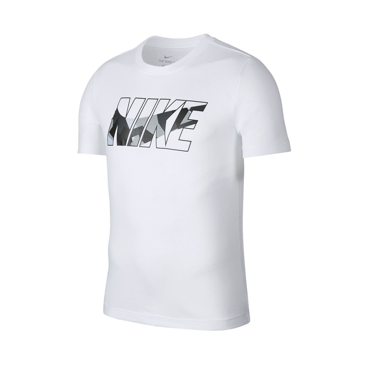 Nike M Nk Dry Tee Dfct Dazzle Camo Camiseta Manga Corta blanco de hombre para entrenamiento