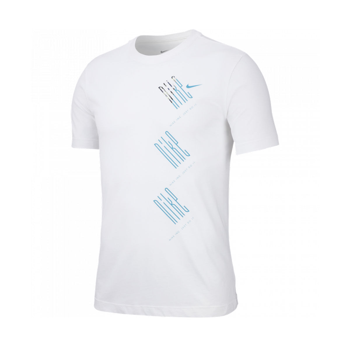 Nike M Nk Dry Tee Wild Run Camiseta Manga Corta blanco de hombre para correr