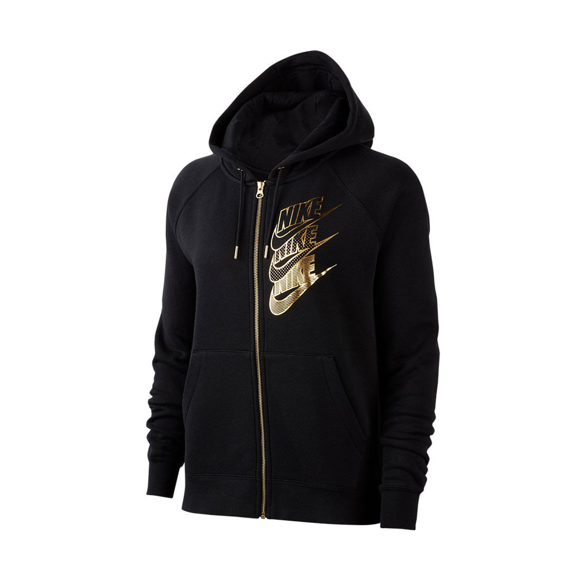 Nike W Nsw Hoodie Fz Bb Shine Chaqueta negro de mujer lifestyle