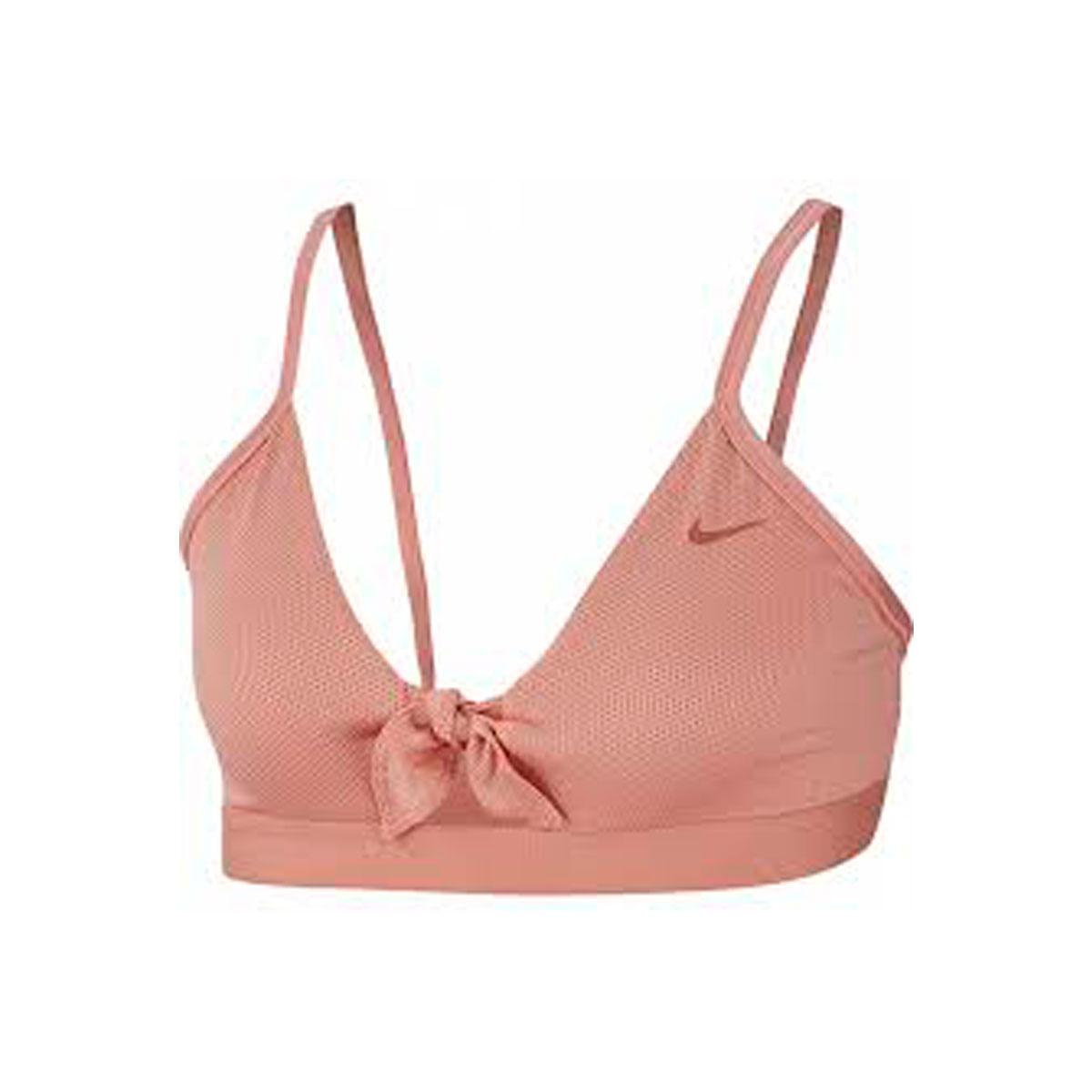 Nike Favorites Tie Bra Top rosado de mujer para entrenamiento