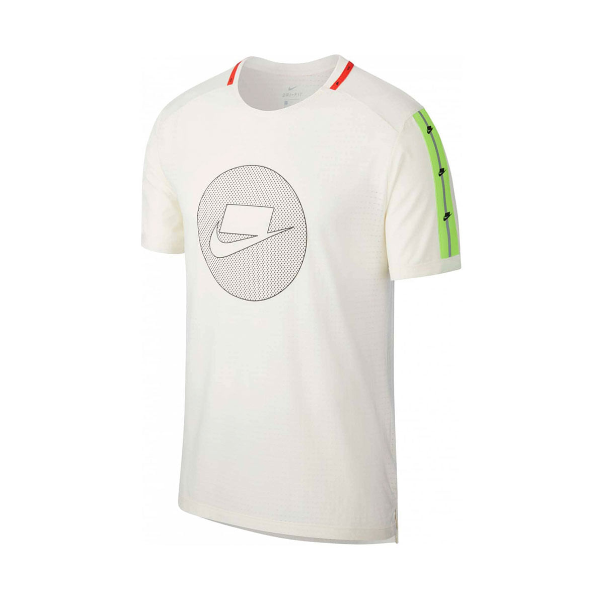 Nike M Nk Wild Run Top Ss Camiseta Manga Corta blanco de hombre para correr