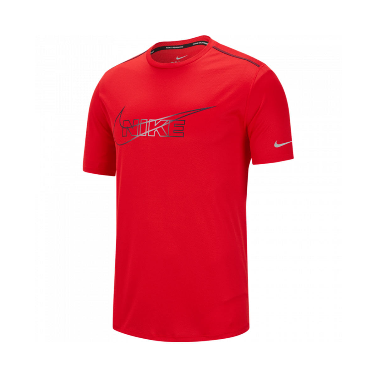 Nike M Nk Df Brthe Run Top Hbr Camiseta Manga Corta rojo de hombre para correr