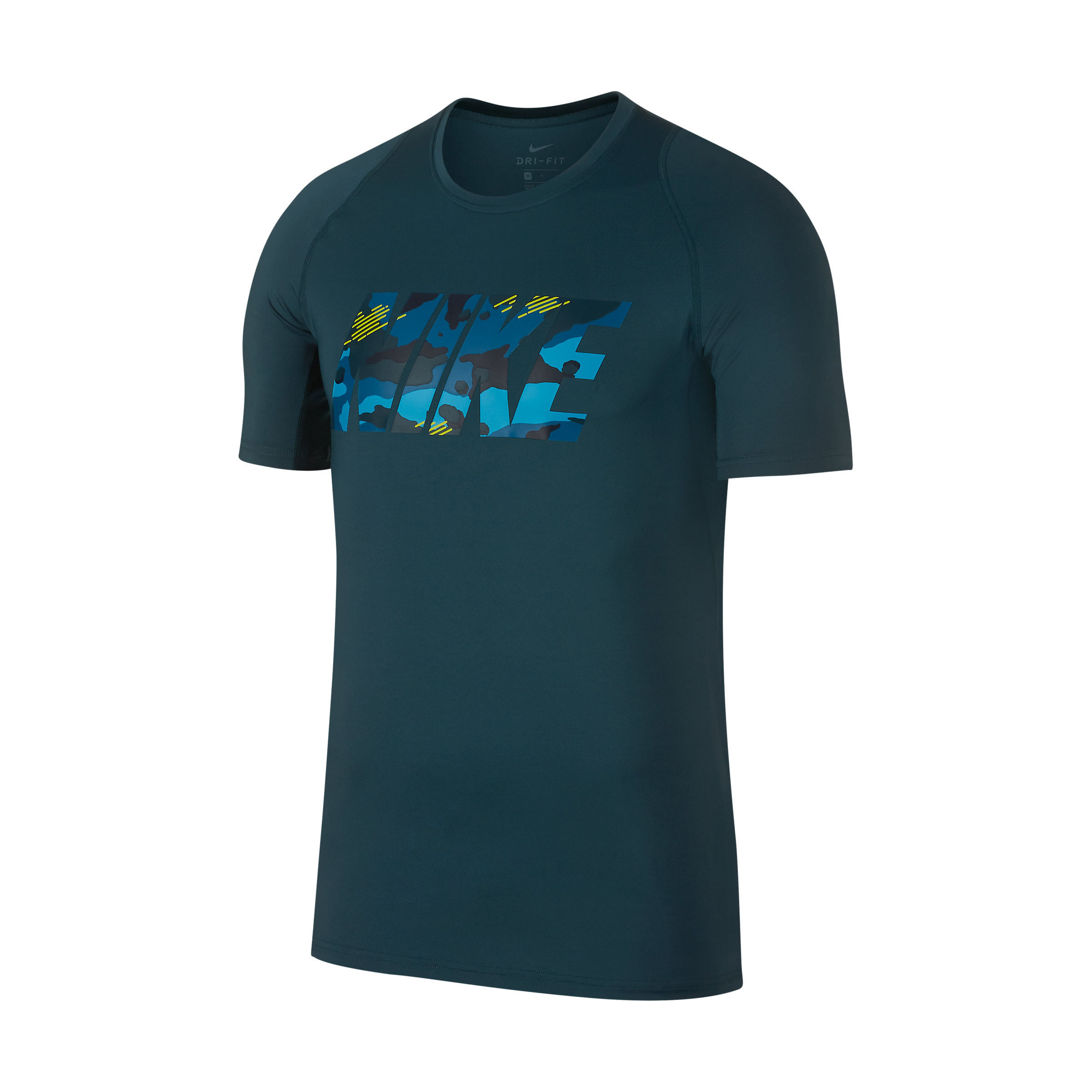 Nike M Np Top Ss Fttd 2L Cmo Camiseta Manga Corta verde de hombre para entrenamiento