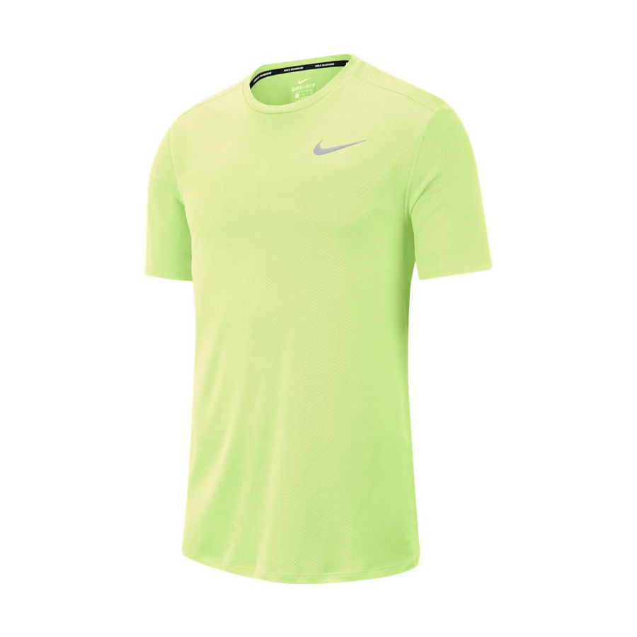 Nike M Nk Df Brthe Run Top Ss Camiseta Manga Corta amarillo de hombre para correr