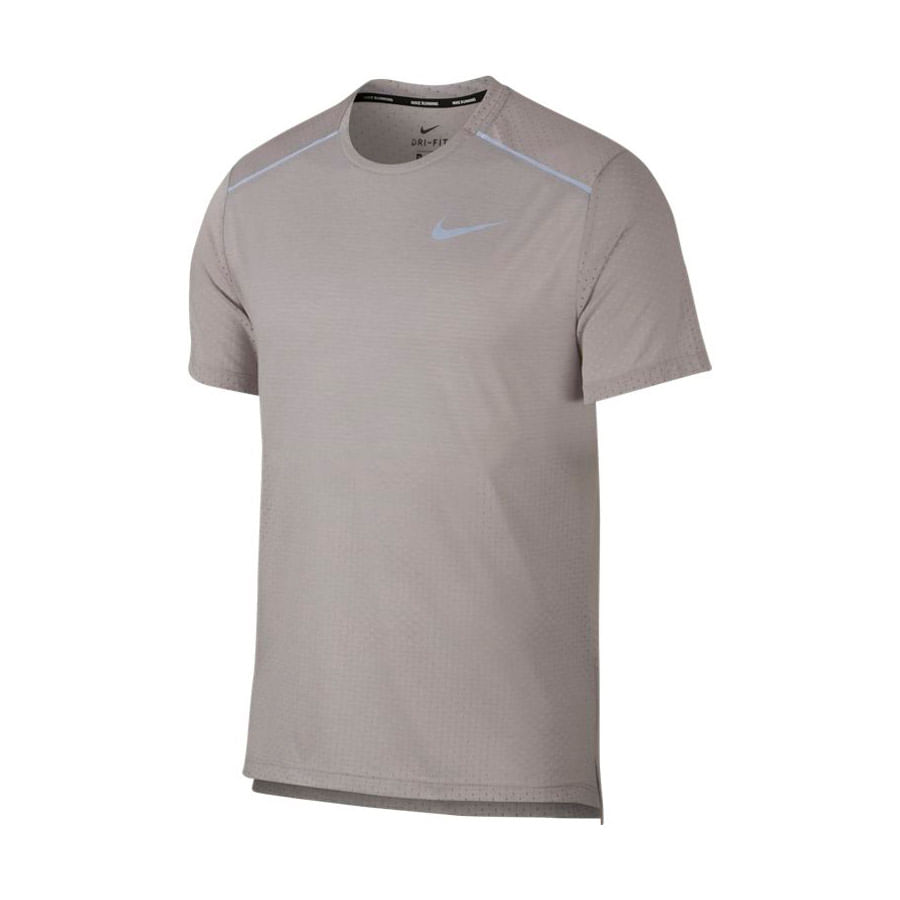 Nike M Nk Brthe Rise 365 Ss Camiseta Manga Corta gris de hombre para correr