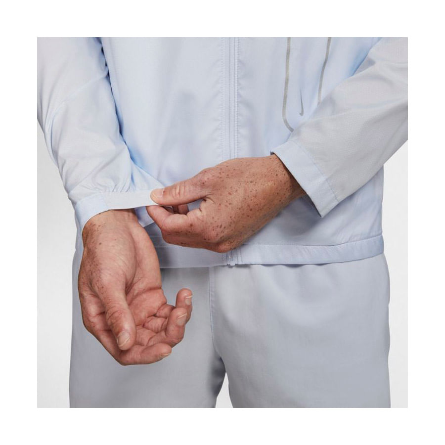 Nike M Nk Essntl Jkt Flash Po Air Chaqueta gris de hombre para correr