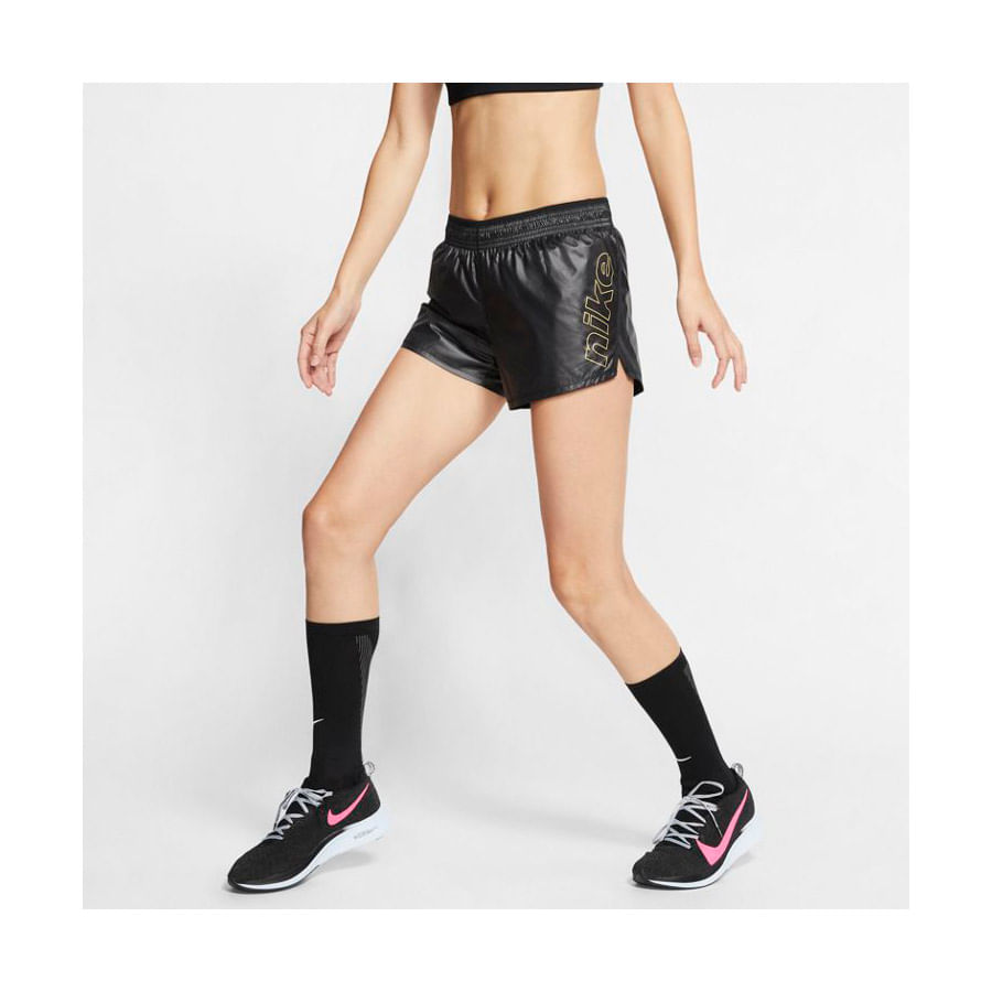 Nike W Nk 10K Short Glam Gx Pantaloneta negro de mujer para correr