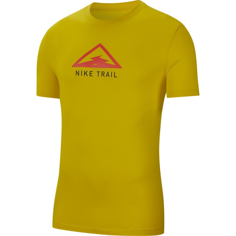 Nike M Nk Dry Tee Trail Camiseta Manga Corta amarillo de hombre para outdoor