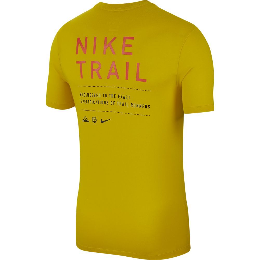 Nike M Nk Dry Tee Trail Camiseta Manga Corta amarillo de hombre para outdoor