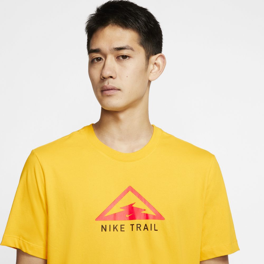 Nike M Nk Dry Tee Trail Camiseta Manga Corta amarillo de hombre para outdoor