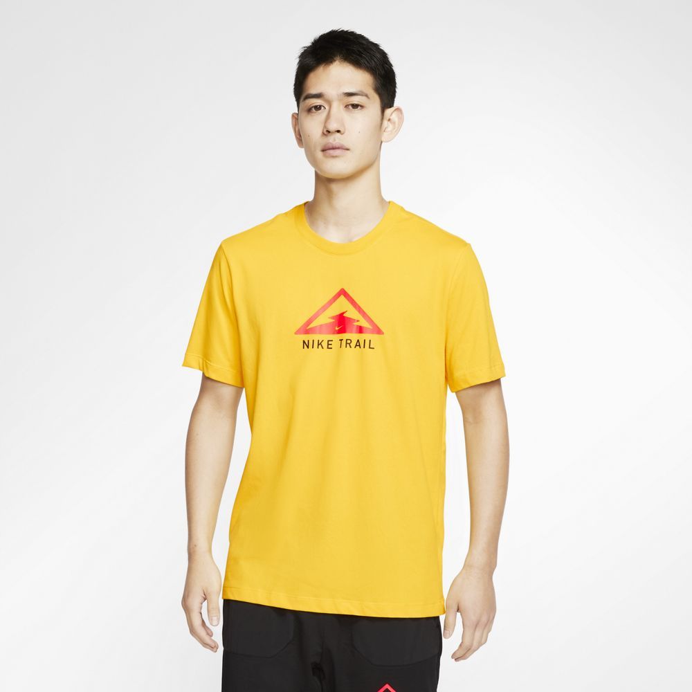 Nike M Nk Dry Tee Trail Camiseta Manga Corta amarillo de hombre para outdoor