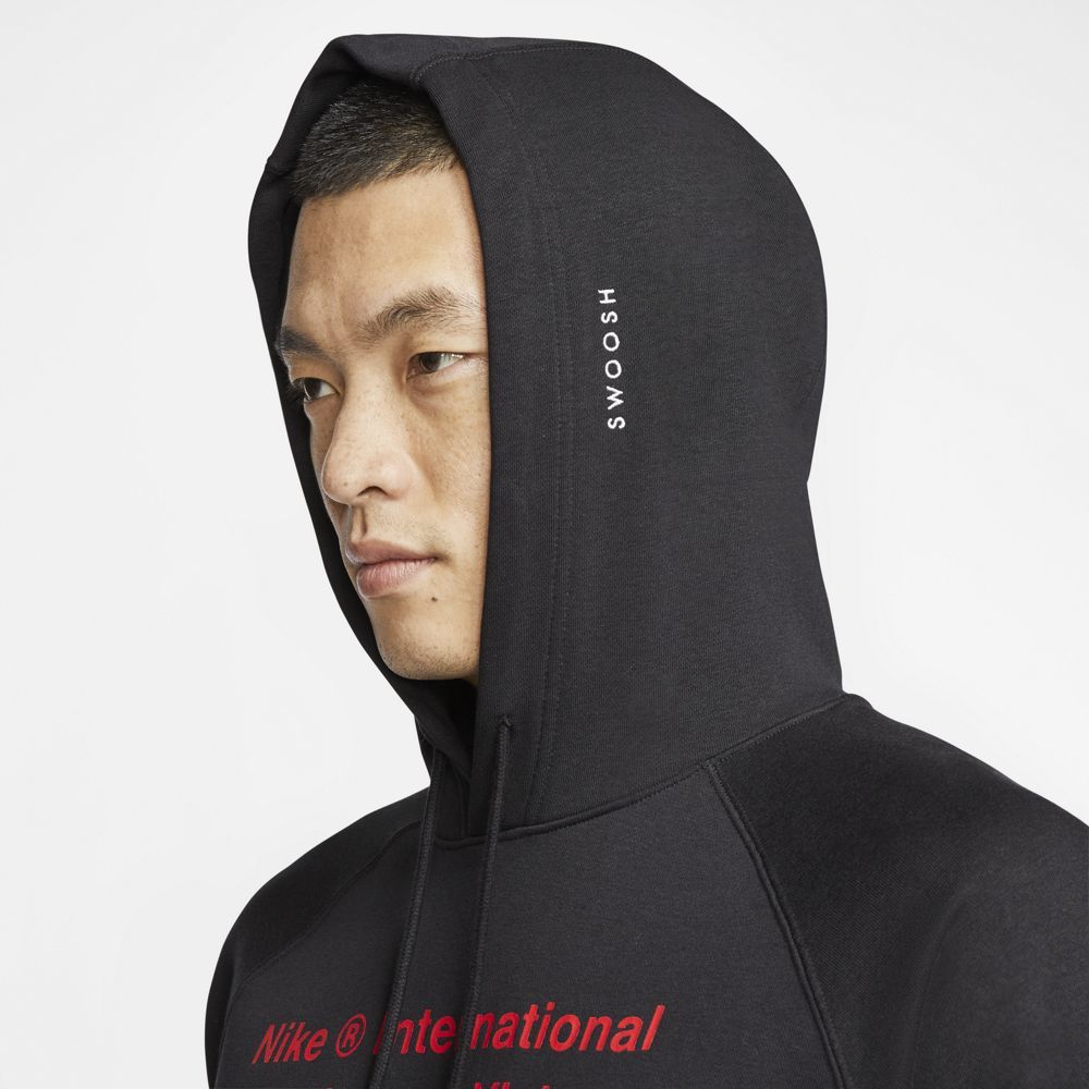 Nike M Nsw Swoosh Hoodie Po Ft Buzo negro de hombre lifestyle
